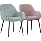 XORA naslanjač, kovina, tekstil črna, svetlo modra | Shoptok.si