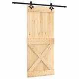 vidaXL Drsna vrata s kompletom vodil 90x210 cm trdna borovina, (20804583) Cene