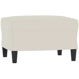  Fotelja s tabureom krem 60 cm baršunasta Krema | Shoptok.si