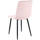 Libra stolica - svijetlo ružičasti baršun / crne noge x 1 | shoptok.hr
