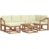  Set vanjskih sofa 7 kom. Prirodna i krem | shoptok.hr
