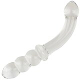 SuperLove Glass Perfect Double G-Spot Dildo Clear Cene