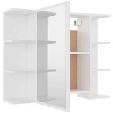 3 Kopalniško pohištvo 3 kosi bele barve iverna plošča | Shoptok.si