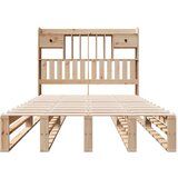 vidaXL Posteljni okvir brez vzmetnice 135x190 cm trdna borovina | Shoptok.si