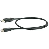 USB kabel Lightning (0,5 m, Vtič USB C, Črne barve)