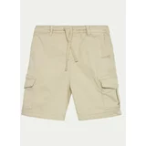 PepeJeans Kratke hlače iz tkanine Ted PB800790 Bež Regular Fit