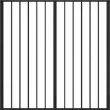  Vrata za pse 4 pcs Crna 100 x 100 cm Cinkani čelik | Shoptok.si