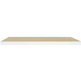 vidaXL plutajuće zidne police 2 kom hrast i bijele 80x23,5x3,8 cm MDF | shoptok.hr