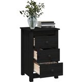  Noćni ormarići 2 kom Crno 40x35x61,5 cm od masivne borovine | shoptok.hr