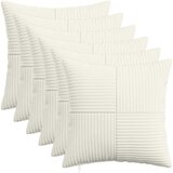  Presvlaka za jastuk 6 pcs ALMELO Krem 40 x 40 cm Kord | shoptok.hr