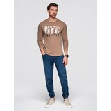 Ombre Men's urban print longsleeve - light brown | shoptok.hr