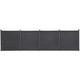 vidaXL Set panela za ogradu sivi 699x186 cm WPC | shoptok.hr