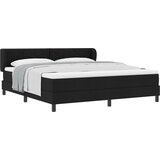 vidaXL Postelja s podložnim ležiščem in vzmetnico Črna 180x200 cm Tkanina, (22052958) | Shoptok.si