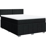  Krevet s oprugama i madracem crni 160x200 cm od tkanine | shoptok.hr