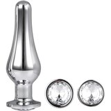 DREAMTOYS Gleaming Love - komplet dilda s analnim vrhom - srebrni (3 dijela) | shoptok.hr