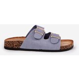 Boto Womens Sandals On Cork Platform With Golden Buckles Blue Lisavionea | Shoptok.si