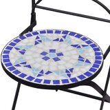 In 3-dijelni bistro set s keramičkim pločicama plavo-bijeli | shoptok.hr