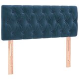 vidaXL Krevet box spring s madracem LED tamnoplavi 90x190 cm baršun | shoptok.hr