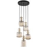  Visilica na sajli SOPHIA 5xE14/10W/230V crna/zadimljeno bež | Eponuda.com