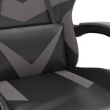  Okretna igraća stolica crno-siva od umjetne kože | shoptok.hr