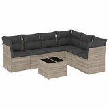  7-dijelni set vrtnih sofa svjetlosivi od poliratana | shoptok.hr