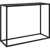  Konzolni stol crni 100 x 35 x 75 cm od kaljenog stakla Cijene