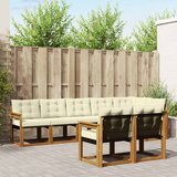  Set vanjskih sofa 8 kom. Prirodna i krem Smeđa 306 x 128,5 x 73 cm | shoptok.hr