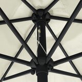  Vrtni suncobran s aluminijskim stupom 270x246 cm pijesak bijeli | Eponuda.com