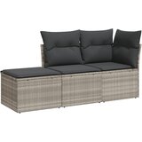  The Living Store Vrtna sedežna garnitura 3-delna z blazinami siv poli ratan - Vrtna Sedežna Garniture, (21460027) | Shoptok.si