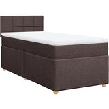 vidaXL Box spring postelja z vzmetnico temno rjava 90x200 cm blago, (21291719) | Shoptok.si