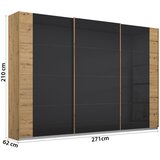 Rauch Möbel omara z drsnimi vrati, antracit, hrast artisan | Shoptok.si