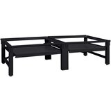 vidaXL Pedestal za pralni stroj 2 pcs Črna 64 x 55 x 32.5 cm Jeklo, (5000111089) | Shoptok.si