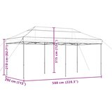  Sklopivi prigodni šator za zabave crni 580x292x315 cm | shoptok.hr