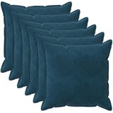  Presvlaka za jastuk 6 pcs HOUTEN Plava 55 x 55 cm Baršun - Plava 55 x 55 cm 6 | shoptok.hr