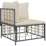 vidaXL 8-dijelna vrtna garnitura od poliratana s jastucima antracit | shoptok.hr