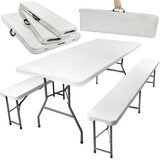  Zložljiva vrtna miza z 2 klopema 180 cm – Gardlov catering komplet za 6 oseb | Shoptok.si