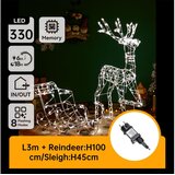  Aigostar-LED Spoljašnja dekoracija LED/3,6W/31/230V 2700K 90/45cm IP44 sob sa saonicama | Eponuda.com