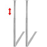  2 Teleskopske Noge za Stol Krom 710 mm-1100 mm | shoptok.hr