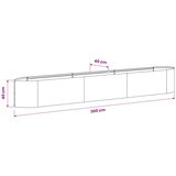  Povišeni vrtni krevet Antracit 300 x 40 x 40 cm Čelik | shoptok.hr