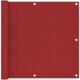 Balkonski zastor crveni 90 x 300 cm od tkanine Oxford | shoptok.hr