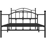 Metalni okvir kreveta uzglavlje i podnožje crni 100x200 cm | shoptok.hr