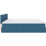 vidaXL Otomanski posteljni okvir z vzmetnico moder 180x200cm žamet | Shoptok.si