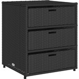 Furnova Vrtna omara za shranjevanje črna 55x59x69 cm poli ratan, (21948359) | Shoptok.si