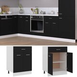Ormarić s donjim ladicama "Lyon" Crni 60x46x81,5 cm Konstruirano drvo | shoptok.hr