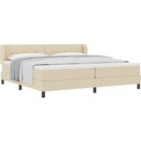  Zložljivo ležišče z vzmetnico Krema 200x200 cm Tkanina, (22053031) | Shoptok.si