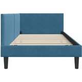  Kutni okvir kreveta s uzglavljem Plava 100 cm x 200 cm Baršun | shoptok.hr