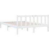  Okvir za krevet od masivne borovine bijeli 120 x 200 cm | shoptok.hr
