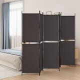 vidaXL Paravan 5-delni rjav 250x200 cm blago Cene