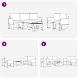  Set vanjskih sofa 6 kom. Prirodna i svjetlosiva | shoptok.hr