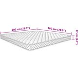  Madrac od memorijske pjene 200 x 180 x 17 cm mekan | shoptok.hr